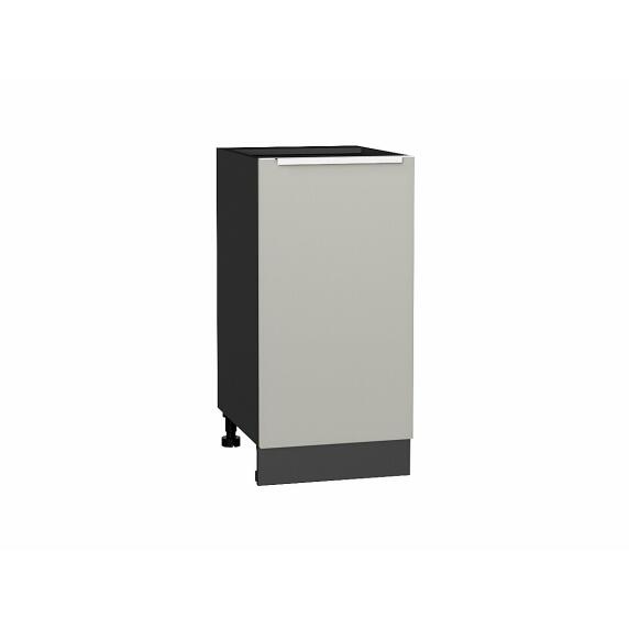 Шкаф нижний с 1-ой дверцей Фьюжн Silky Light Grey  Graphite 816*400*480
