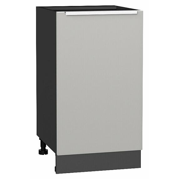 Шкаф нижний с 1-ой дверцей Фьюжн Silky Light Grey  Graphite 816*450*480