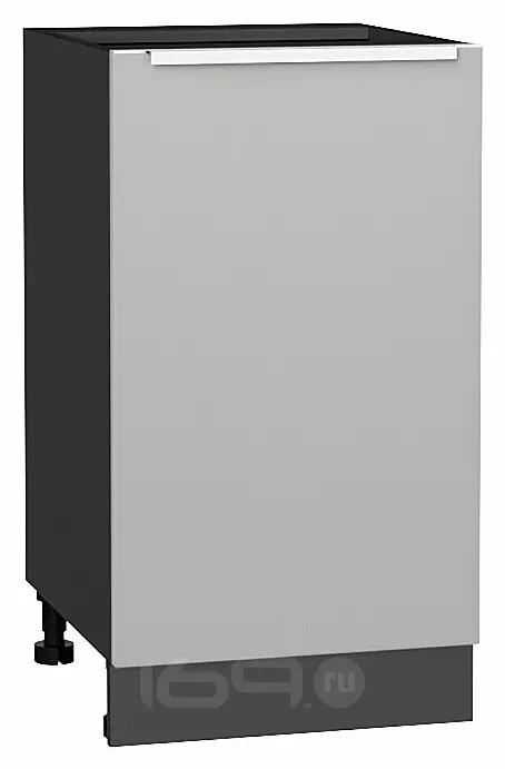 Шкаф нижний с 1-ой дверцей Фьюжн Silky Light Grey Graphite 816*450*480