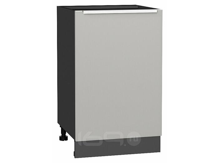 Шкаф нижний с 1-ой дверцей Фьюжн Silky Light Grey  Graphite 816*500*480