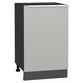Шкаф нижний с 1-ой дверцей Фьюжн Silky Light Grey  Graphite 816*500*480