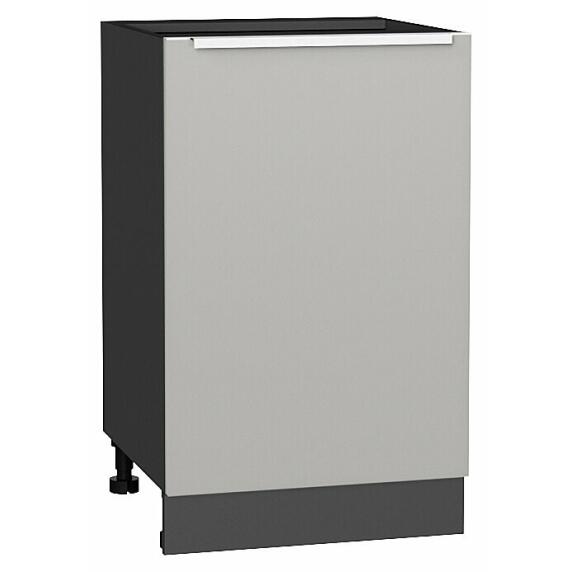 Шкаф нижний с 1-ой дверцей Фьюжн Silky Light Grey  Graphite 816*500*480