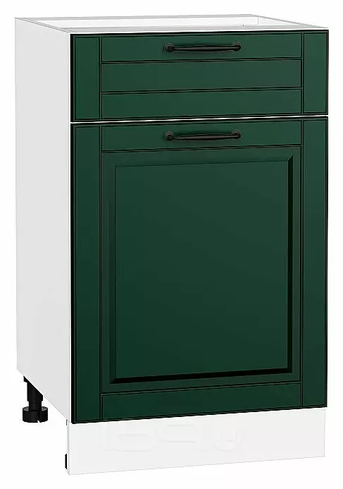 Шкаф нижний с 1-ой дверцей и ящиком Дублин Special Green/Белый 816*500*478