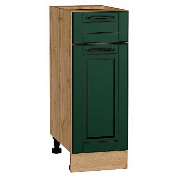 Шкаф нижний с 1-ой дверцей и ящиком Дублин Special Green/Дуб Вотан 816*300*478