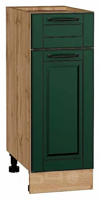 Шкаф нижний с 1-ой дверцей и ящиком Дублин Special Green/Дуб Вотан 816*300*478