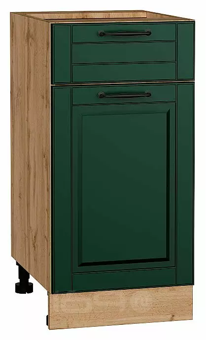 Шкаф нижний с 1-ой дверцей и ящиком Дублин Special Green/Дуб Вотан 816*400*478