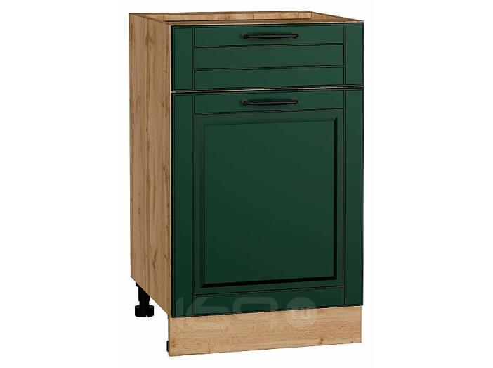 Шкаф нижний с 1-ой дверцей и ящиком Дублин Special Green/Дуб Вотан 816*500*478