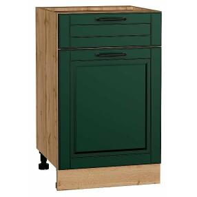 Шкаф нижний с 1-ой дверцей и ящиком Дублин Special Green/Дуб Вотан 816*500*478