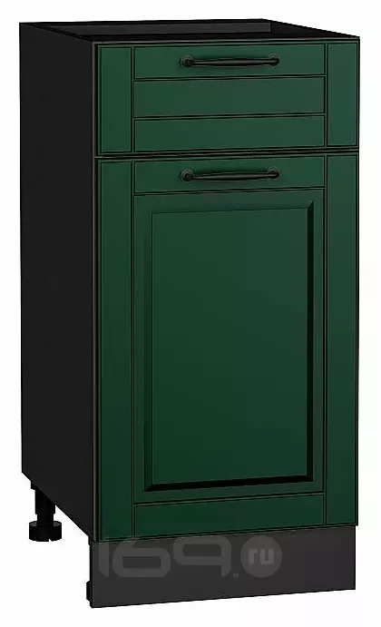 Шкаф нижний с 1-ой дверцей и ящиком Дублин Special Green/Graphite 816*400*478