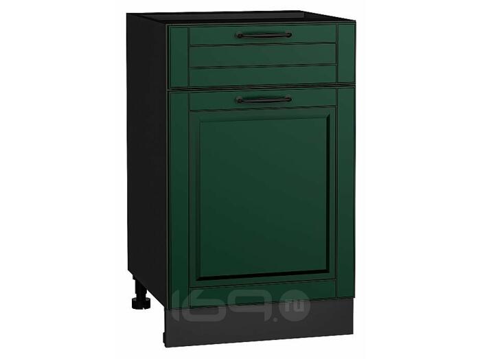 Шкаф нижний с 1-ой дверцей и ящиком Дублин Special Green/Graphite 816*500*478