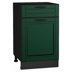 Шкаф нижний с 1-ой дверцей и ящиком Дублин Special Green/Graphite 816*500*478