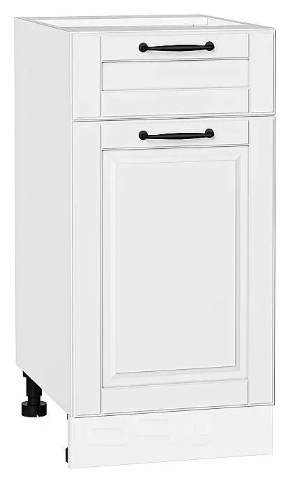 Шкаф нижний с 1-ой дверцей и ящиком Дублин Special White/Белый 816*400*478