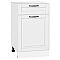 Шкаф нижний с 1-ой дверцей и ящиком Дублин Special White/Белый 816*500*478