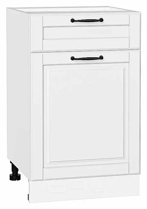 Шкаф нижний с 1-ой дверцей и ящиком Дублин Special White/Белый 816*500*478