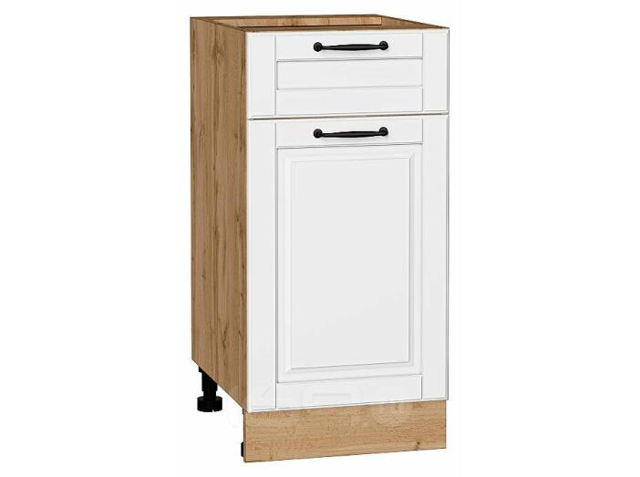 Шкаф нижний с 1-ой дверцей и ящиком Дублин Special White/Дуб Вотан 816*400*478