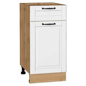 Шкаф нижний с 1-ой дверцей и ящиком Дублин Special White/Дуб Вотан 816*400*478
