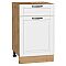 Шкаф нижний с 1-ой дверцей и ящиком Дублин Special White/Дуб Вотан 816*500*478