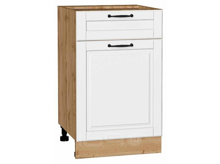 Шкаф нижний с 1-ой дверцей и ящиком Дублин Special White/Дуб Вотан 816*500*478