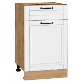 Шкаф нижний с 1-ой дверцей и ящиком Дублин Special White/Дуб Вотан 816*500*478
