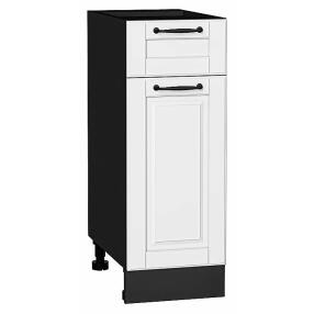 Шкаф нижний с 1-ой дверцей и ящиком Дублин Special White/Graphite 816*300*478