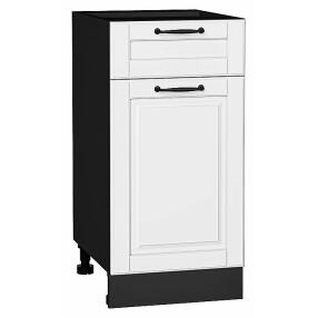 Шкаф нижний с 1-ой дверцей и ящиком Дублин Special White/Graphite 816*400*478