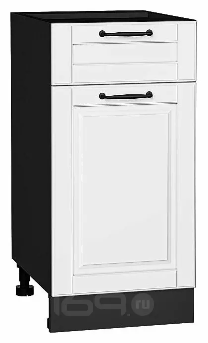 Шкаф нижний с 1-ой дверцей и ящиком Дублин Special White/Graphite 816*400*478