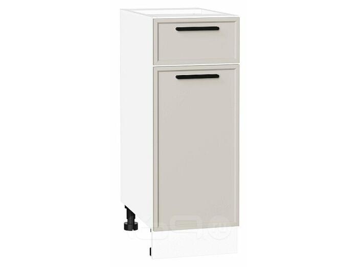 Шкаф нижний с 1-ой дверцей и ящиком Фрейм Cream Silk Белый 816*300*484