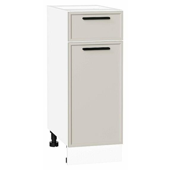 Шкаф нижний с 1-ой дверцей и ящиком Фрейм Cream Silk Белый 816*300*484