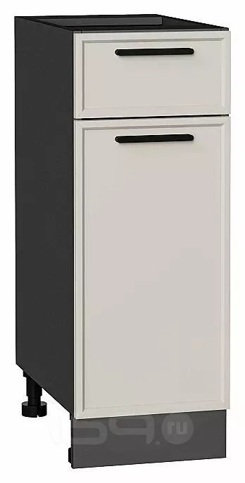 Шкаф нижний с 1-ой дверцей и ящиком Фрейм Cream Silk Graphite 816*300*484