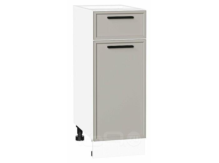Шкаф нижний с 1-ой дверцей и ящиком Фрейм Grey Silk Белый 816*300*484
