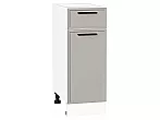 Шкаф нижний с 1-ой дверцей и ящиком Фрейм Grey Silk Белый 816*300*484