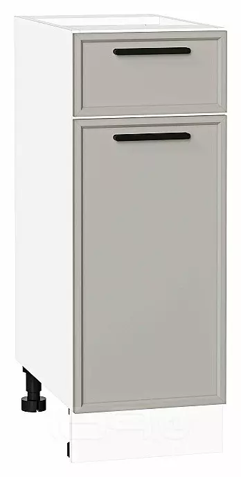 Шкаф нижний с 1-ой дверцей и ящиком Фрейм Grey Silk Белый 816*300*484