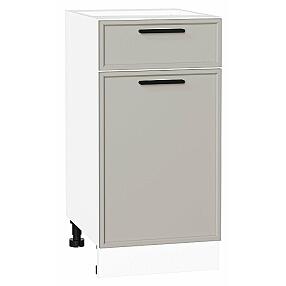 Шкаф нижний с 1-ой дверцей и ящиком Фрейм Grey Silk Белый 816*400*484