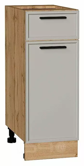 Шкаф нижний с 1-ой дверцей и ящиком Фрейм Grey Silk Дуб Вотан 816*300*484
