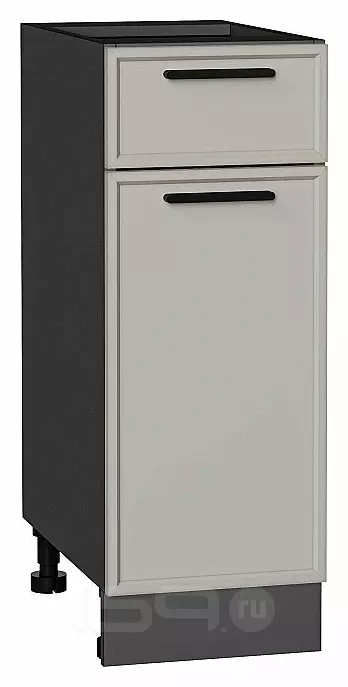 Шкаф нижний с 1-ой дверцей и ящиком Фрейм Grey Silk Graphite 816*300*484