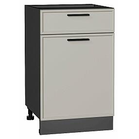 Шкаф нижний с 1-ой дверцей и ящиком Фрейм Grey Silk Graphite 816*500*484