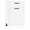 Шкаф нижний с 1-ой дверцей и ящиком Фрейм White Silk Белый 816*500*484