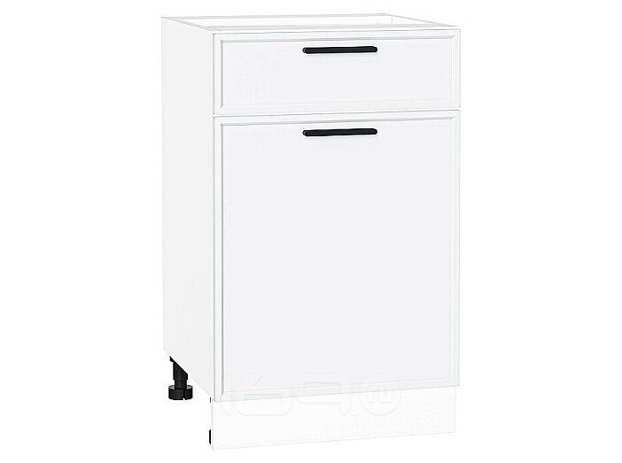 Шкаф нижний с 1-ой дверцей и ящиком Фрейм White Silk Белый 816*500*484
