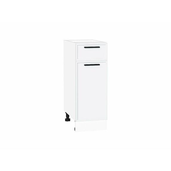Шкаф нижний с 1-ой дверцей и ящиком Фрейм White Silk/Белый 816*300*484