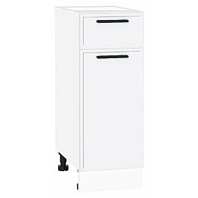 Шкаф нижний с 1-ой дверцей и ящиком Фрейм White Silk/Белый 816*300*484