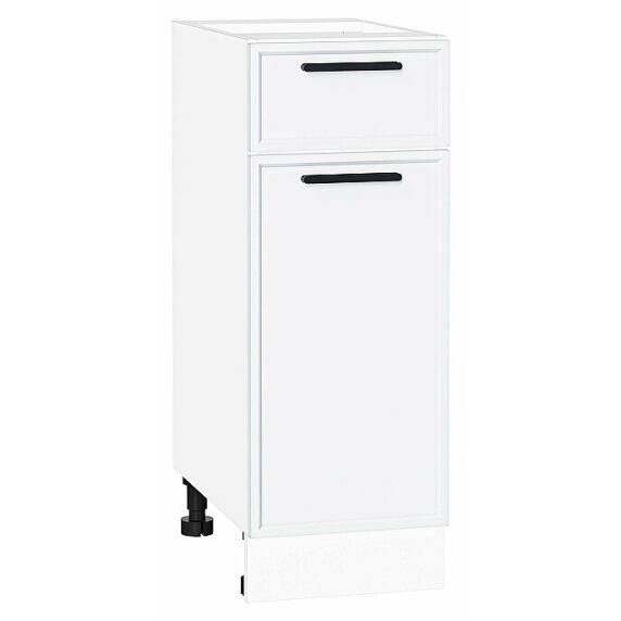 Шкаф нижний с 1-ой дверцей и ящиком Фрейм White Silk/Белый 816*300*484