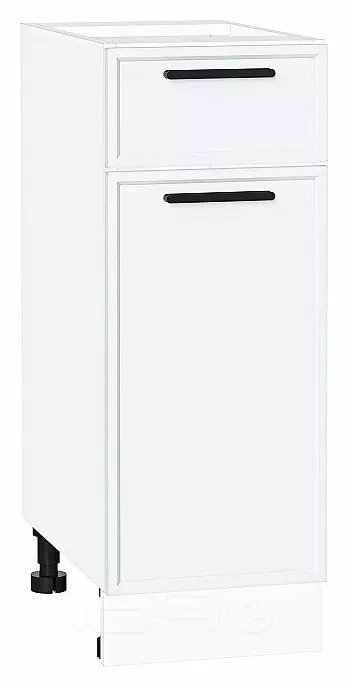Шкаф нижний с 1-ой дверцей и ящиком Фрейм White Silk/Белый 816*300*484