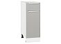 Шкаф нижний с 1-ой дверцей и ящиком Фьюжн Silky Light Grey Белый 816*300*480