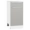 Шкаф нижний с 1-ой дверцей и ящиком Фьюжн Silky Light Grey  Белый 816*400*480 Шкаф нижний с 1-ой дверцей и ящиком Фьюжн Silky Light Grey  Белый 816*400*480