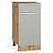 Шкаф нижний с 1-ой дверцей и ящиком Фьюжн Silky Light Grey  Дуб Вотан 816*400*480 Шкаф нижний с 1-ой дверцей и ящиком Фьюжн Silky Light Grey  Дуб Вотан 816*400*480