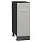 Шкаф нижний с 1-ой дверцей и ящиком Фьюжн Silky Light Grey  Graphite 816*300*480 Шкаф нижний с 1-ой дверцей и ящиком Фьюжн Silky Light Grey  Graphite 816*300*480