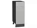 Шкаф нижний с 1-ой дверцей и ящиком Фьюжн Silky Light Grey Graphite 816*300*480