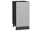 Шкаф нижний с 1-ой дверцей и ящиком Фьюжн Silky Light Grey Graphite 816*400*480