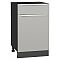 Шкаф нижний с 1-ой дверцей и ящиком Фьюжн Silky Light Grey  Graphite 816*500*480 Шкаф нижний с 1-ой дверцей и ящиком Фьюжн Silky Light Grey  Graphite 816*500*480