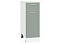 Шкаф нижний с 1-ой дверцей и ящиком Квадро Аквамарин/Белый 816*300*481